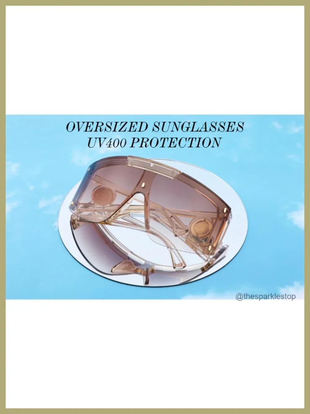 Oversized One Piece Wrap Sunglasses for Men Women UV400